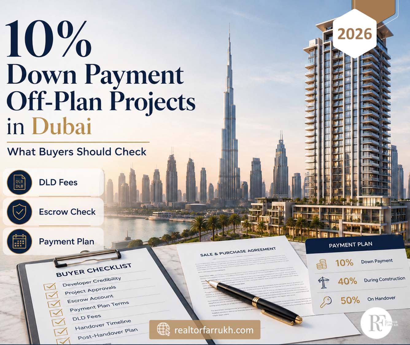 10% Down Payment Off‑Plan Projects in Dubai: What Buyers Should Check