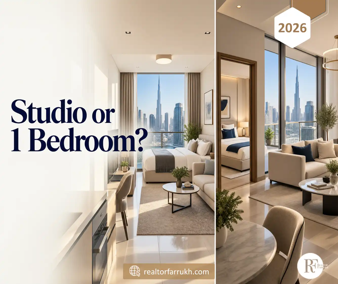 Studio vs 1 Bedroom Dubai Investment