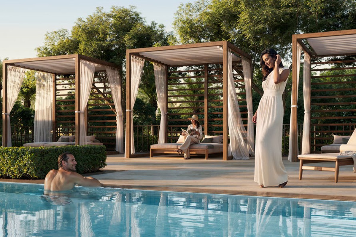 Shaded Pool Cabanas